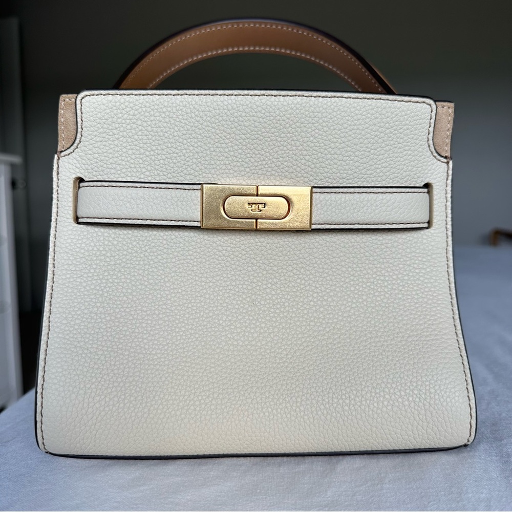 NWOT Tory Burch Lee Radziwill Petite Double Bag in New Moon
